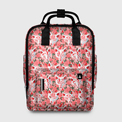 Женский рюкзак Маски лисиц кицунэ и цветущая камелия