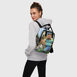 Рюкзак женский Майнкрафт с киркой, цвет: 3D-принт — фото 2