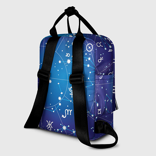 Женский рюкзак Кролик символ 2023 на карте звездного неба / 3D-принт – фото 2