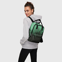 Рюкзак женский Зелёный туманный лес, цвет: 3D-принт — фото 2
