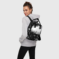 Рюкзак женский Сноуборд черно-белый, цвет: 3D-принт — фото 2