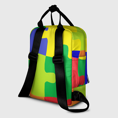 Женский рюкзак Пазлы разноцветные / 3D-принт – фото 2