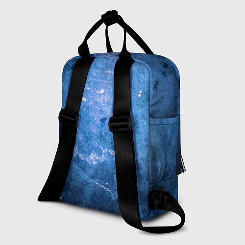 Женский рюкзак Тёмно-синяя абстрактная стена льда / 3D-принт – фото 2