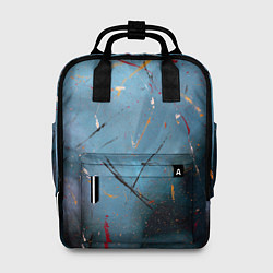 Рюкзак женский Тёмно-синий абстрактный туман и краски, цвет: 3D-принт