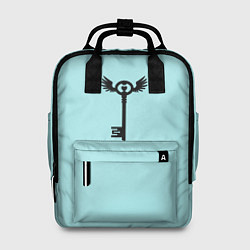 Рюкзак женский Ключик к замочку голубой, цвет: 3D-принт