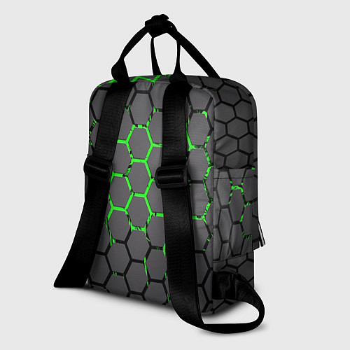 Женский рюкзак Абстрактыные соты / 3D-принт – фото 2