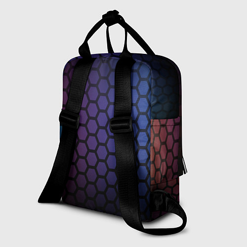 Женский рюкзак Abstract hexagon fon / 3D-принт – фото 2