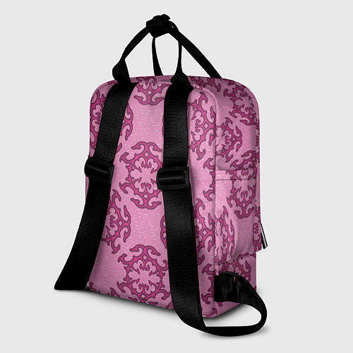 Женский рюкзак Розовая витиеватая загогулина / 3D-принт – фото 2