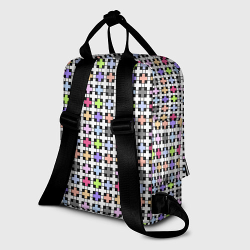 Женский рюкзак Разноцветный геометрический рисунок / 3D-принт – фото 2