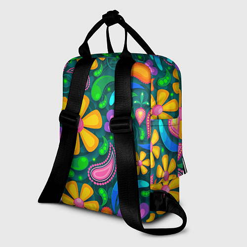 Женский рюкзак Мандала на энергию - цветы / 3D-принт – фото 2