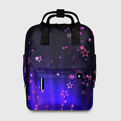 Рюкзак женский Звездочки в неоновой подсветке, цвет: 3D-принт