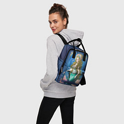Рюкзак женский Фэнтези женщина русалка с цветами, цвет: 3D-принт — фото 2