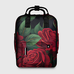 Рюкзак женский Много красных роз, цвет: 3D-принт