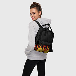 Рюкзак женский Горящее пламя, цвет: 3D-принт — фото 2