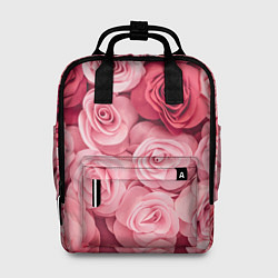 Рюкзак женский Чайная пыльная роза - нежно розовый цветок, цвет: 3D-принт