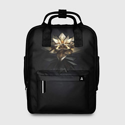 Рюкзак женский Геометрическая золотая лилия, цвет: 3D-принт