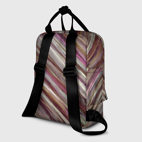 Женский рюкзак Полосы цвета с текстурой планеты / 3D-принт – фото 2