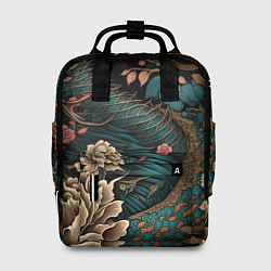 Рюкзак женский Японский змей Irezumi, цвет: 3D-принт