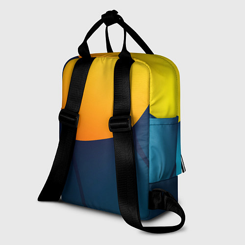 Женский рюкзак Двойной цвет: жёлтый и синий / 3D-принт – фото 2