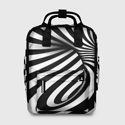 Рюкзак женский Оптические иллюзии зебра, цвет: 3D-принт