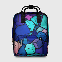 Рюкзак женский Кубики разного размера, цвет: 3D-принт