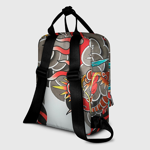 Женский рюкзак Иредзуми: дракон в дыму / 3D-принт – фото 2