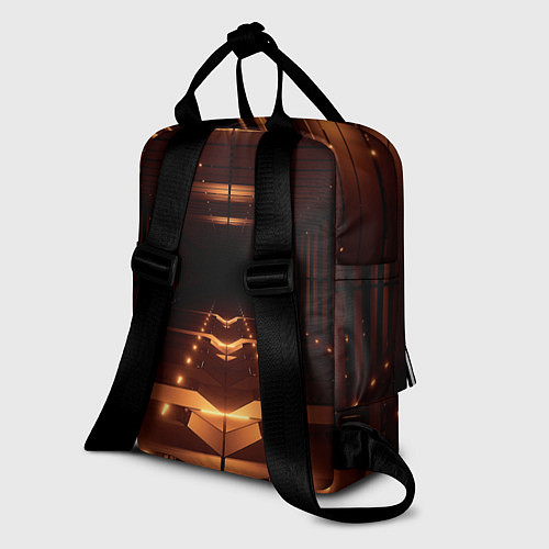 Женский рюкзак Оранжевые фонари в полной темноте / 3D-принт – фото 2