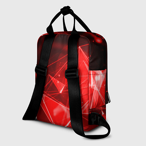 Женский рюкзак Абстрактные красные лучи / 3D-принт – фото 2