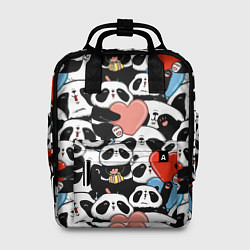 Женский рюкзак Панды с сердечками