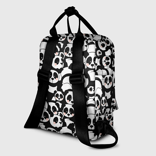 Женский рюкзак Чёрно-белые панды / 3D-принт – фото 2