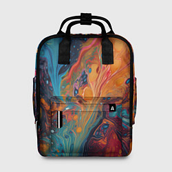 Женский рюкзак Яркие абстрактные разводы краски