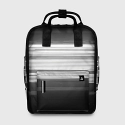 Рюкзак женский Черно-белые помехи, цвет: 3D-принт