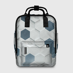 Рюкзак женский Геометрические шестиугольники, цвет: 3D-принт