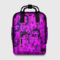 Рюкзак женский Ahegao: Фиолетовый, цвет: 3D-принт