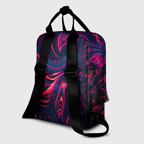 Женский рюкзак Неоновые краски во тьме / 3D-принт – фото 2