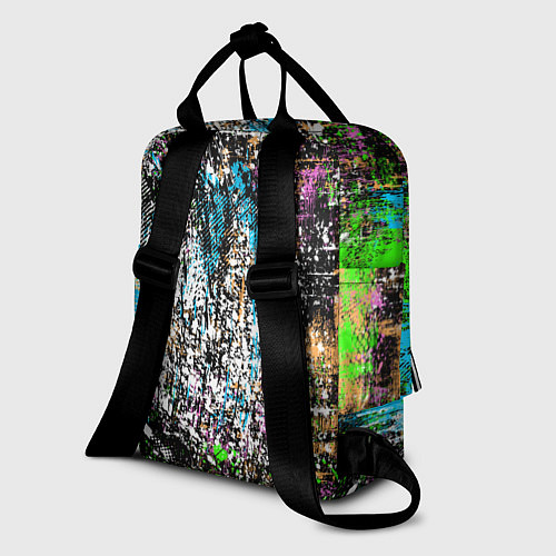 Женский рюкзак Красочный фон в стиле гранж / 3D-принт – фото 2