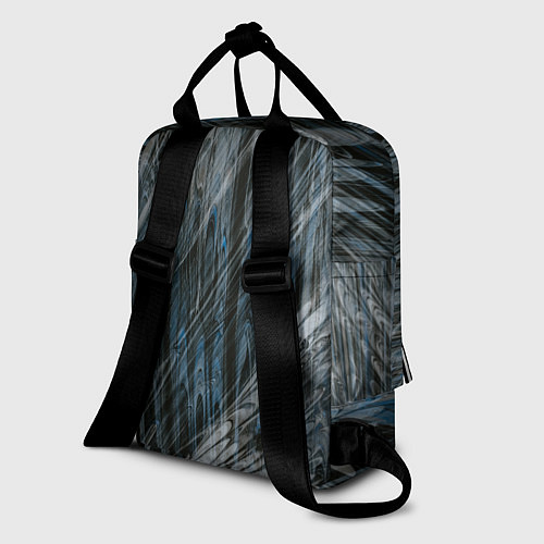 Женский рюкзак Тёмные листы стёкол / 3D-принт – фото 2