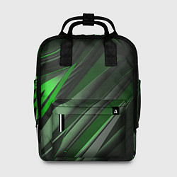 Женский рюкзак Green black abstract