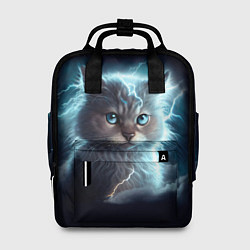 Женский рюкзак Котик с молниями