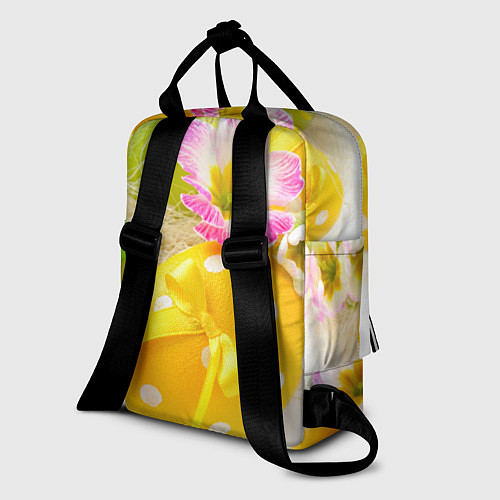 Женский рюкзак Пасхальные яйца и цветы / 3D-принт – фото 2