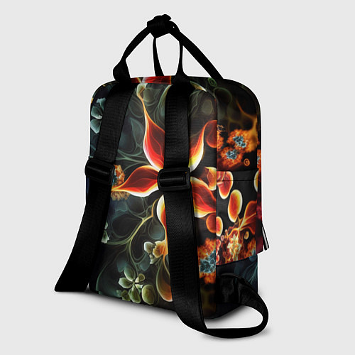 Женский рюкзак Абстрактные цветы / 3D-принт – фото 2