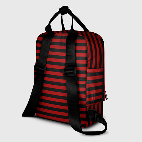 Женский рюкзак Темно-красные полосы / 3D-принт – фото 2