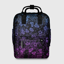 Рюкзак женский Неоновый узор тетрис, цвет: 3D-принт