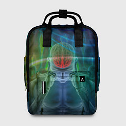 Рюкзак женский Человеческий мозг и импульсы, цвет: 3D-принт