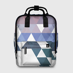 Рюкзак женский Абстрактные разноцветные треугольники в паттерне, цвет: 3D-принт