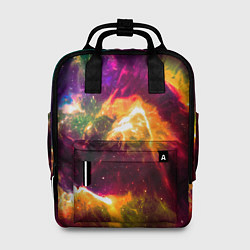 Рюкзак женский Небула в космосе разноцветная - нейронная сеть, цвет: 3D-принт