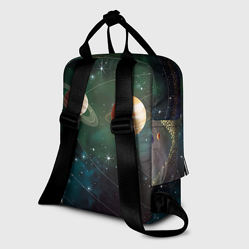 Женский рюкзак Планетная система / 3D-принт – фото 2