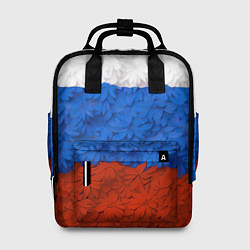 Рюкзак женский Флаг Российской Федерации из цветов, цвет: 3D-принт