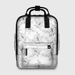 Рюкзак женский Лилия цветочный паттерн, цвет: 3D-принт