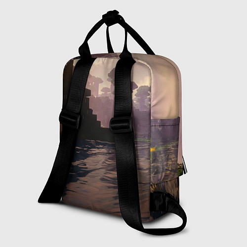 Женский рюкзак Minecraft - река в лесу / 3D-принт – фото 2